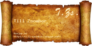Till Zsombor névjegykártya